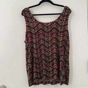 Vintage Y2K Chico’s Travelers Chevron Sleeveless Blouse Size 3 Extra Large XL 16